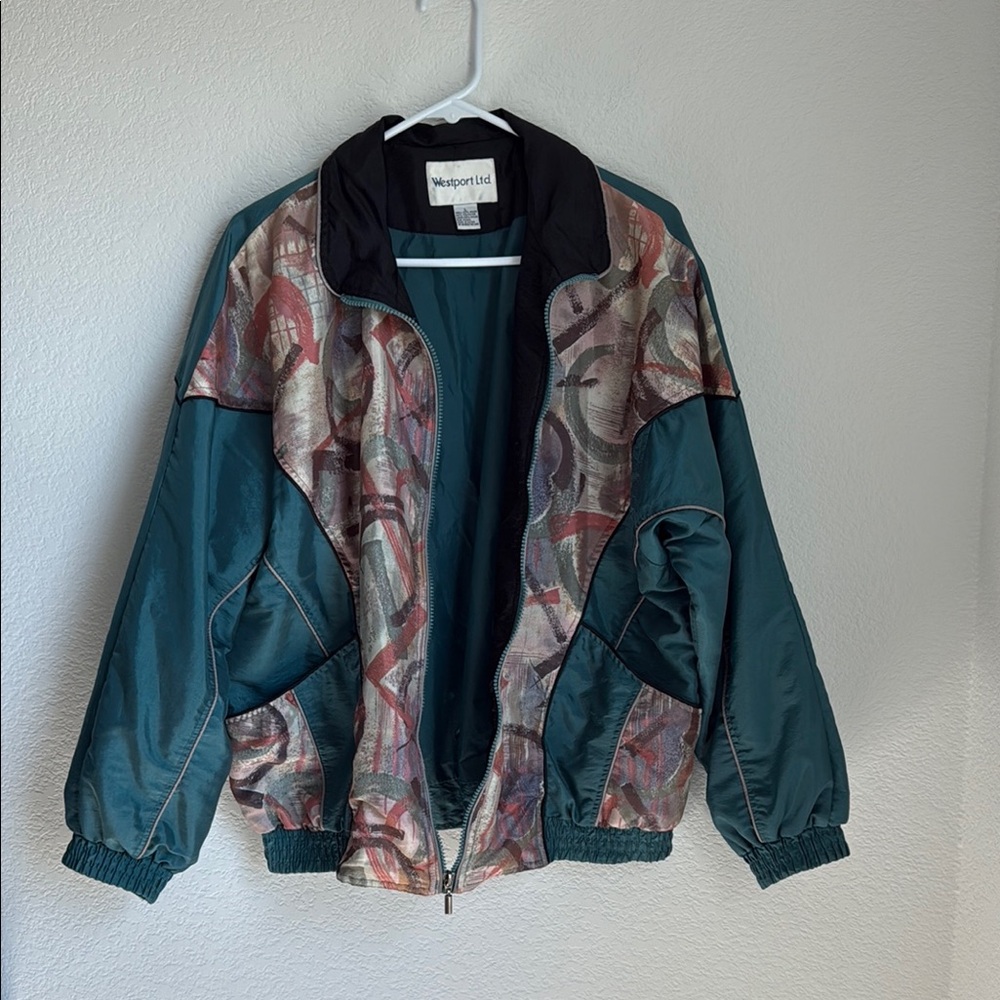 Vintage Westport Green Bomber Jacket with Style